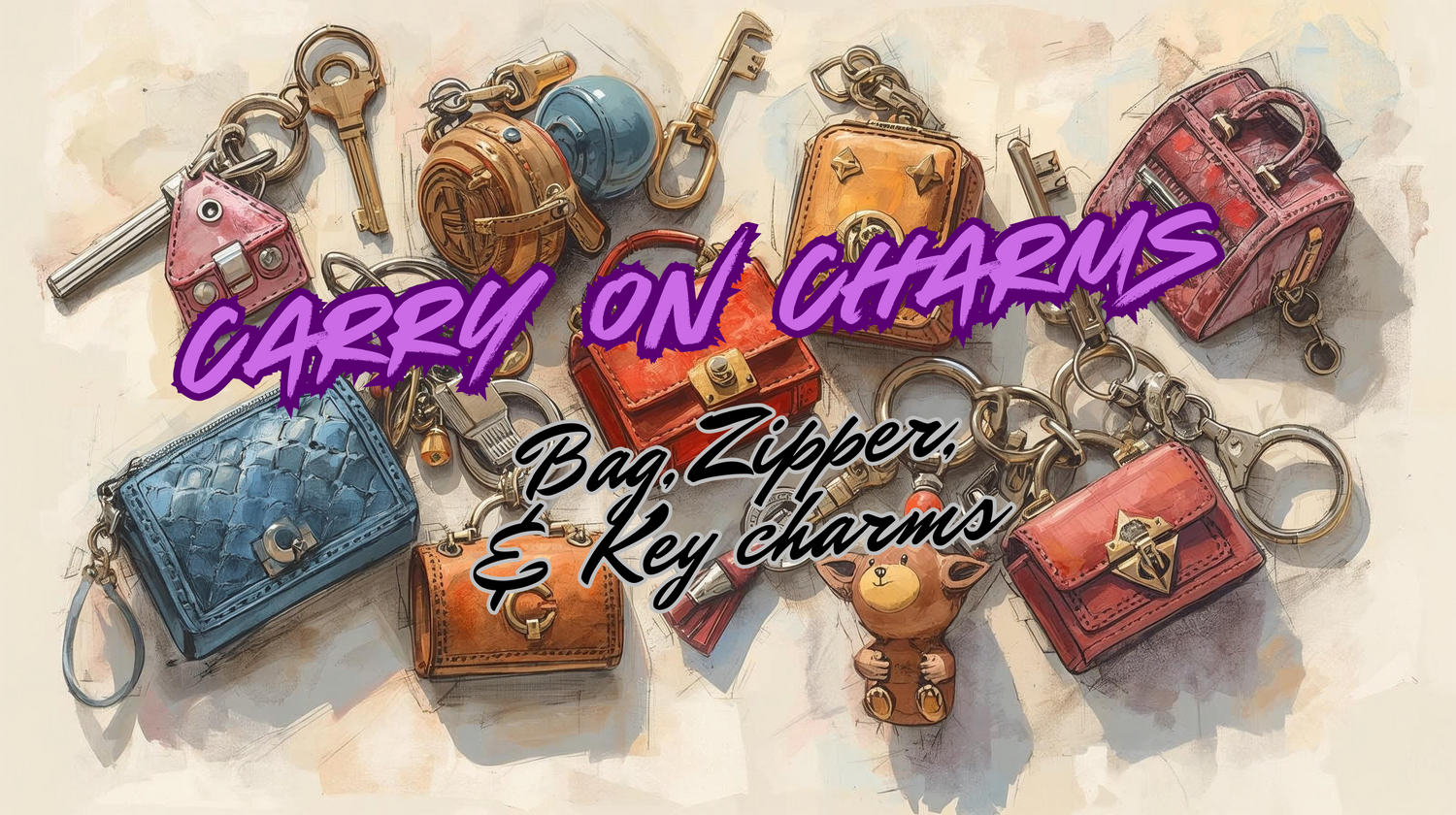 Carry On Charms - Bag, Zipper, & Key charms