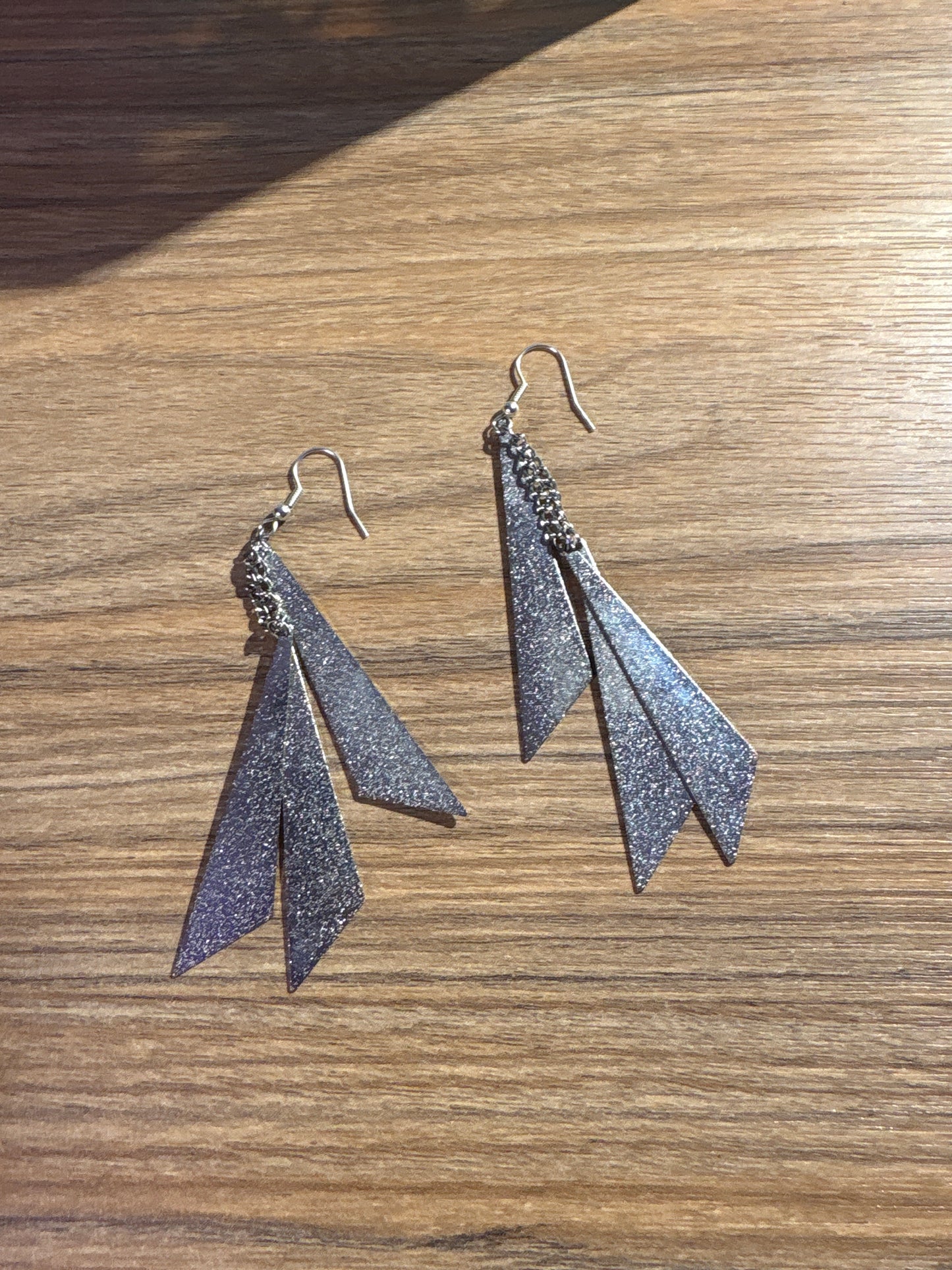 Obtuse silver earrings