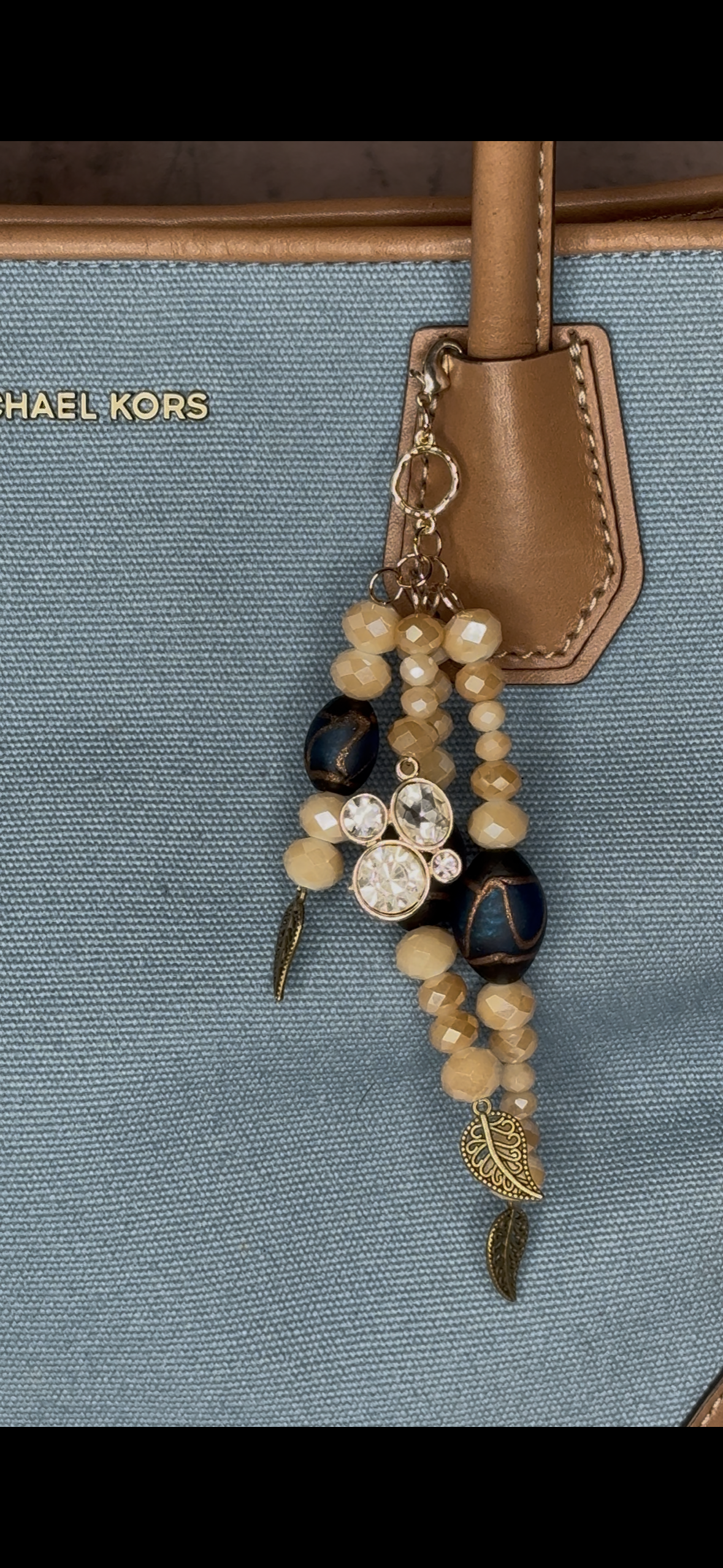 Blue Leaf - Purse Charm