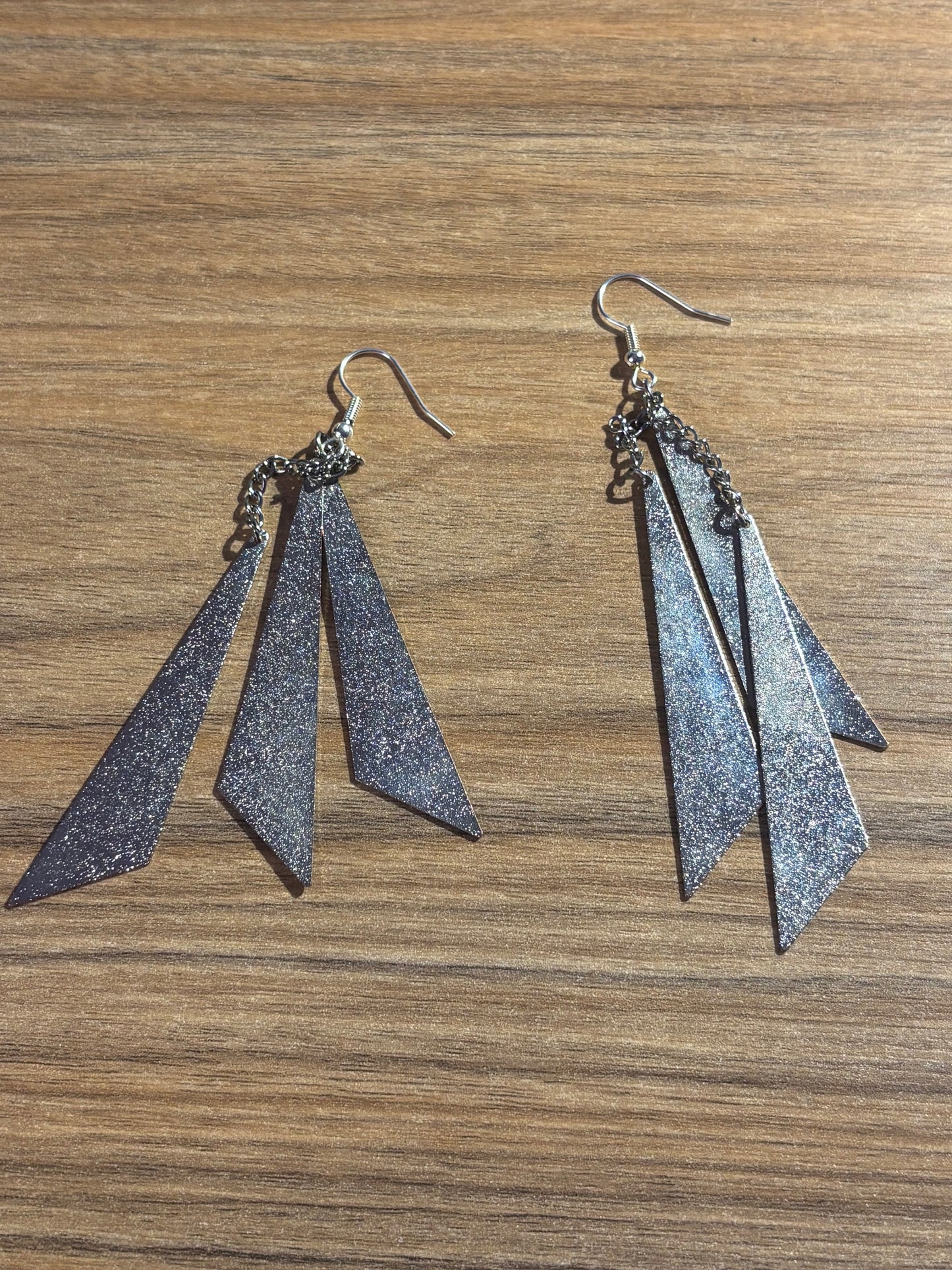 Obtuse silver earrings
