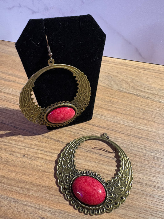 Bronze Eye Earrings