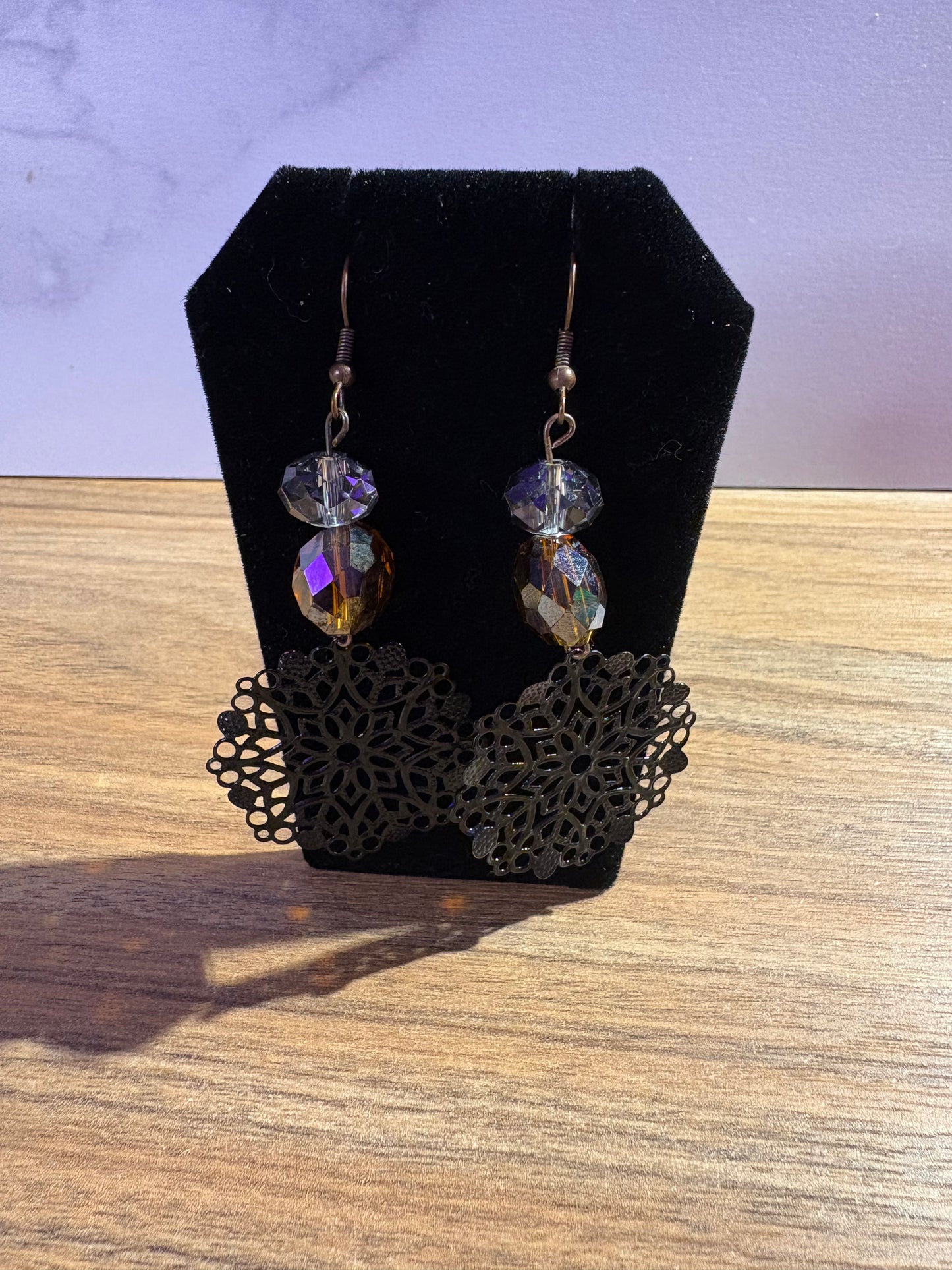 Dark Snowflake Earrings